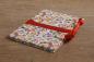 Preview: Small photo album with colorful Florentine paper and a red bow